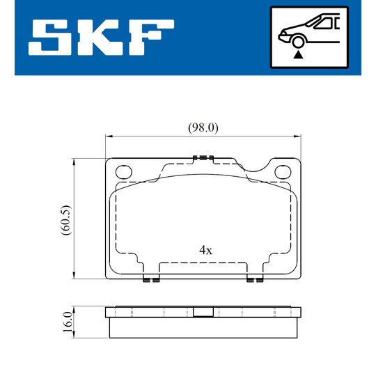 VKBP 80388 - Piduriklotsi komplekt,ketaspidur 