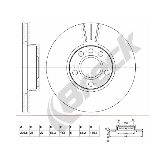 BR 386 VA100 - Bromsskiva 