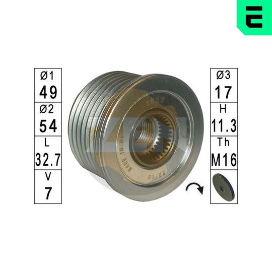 ZN5633 - Alternator Freewheel Clutch 