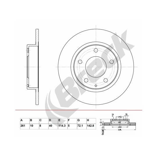 BR 022 SA100 - Brake Disc 