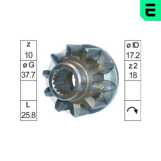 ZN9678 - Pinion, starter 