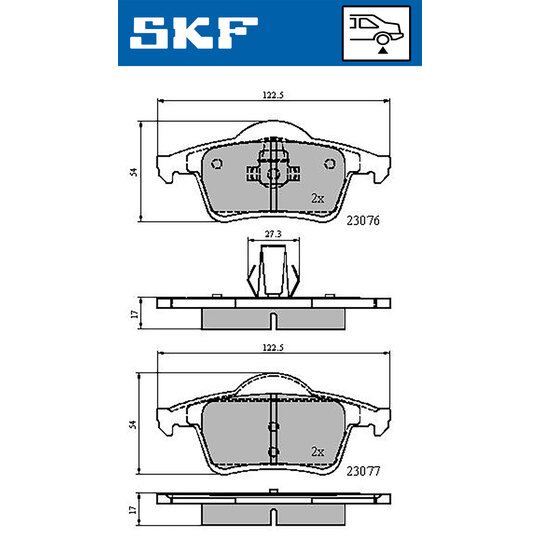 VKBP 90261 - Brake Pad Set, disc brake 