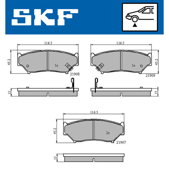 VKBP 80572 A - Brake Pad Set, disc brake 