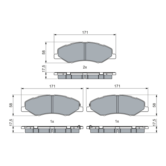 0 986 460 068 - Piduriklotsi komplekt, ketaspidur 