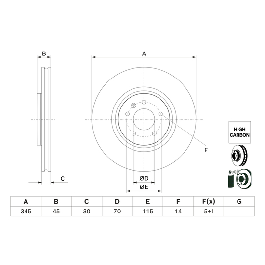 0 986 479 G69 - Brake Disc 