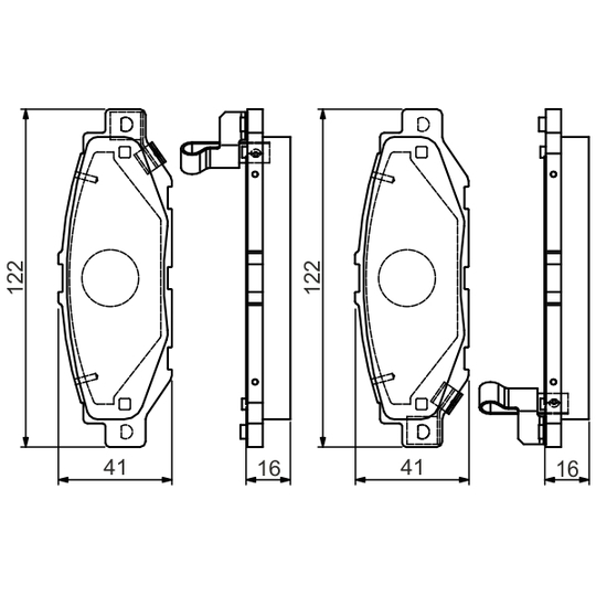 0 986 495 122 - Brake Pad Set, disc brake 