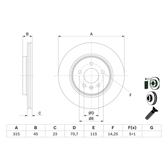 0 986 479 F85 - Brake Disc 