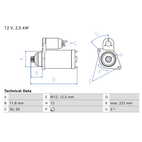 0 986 026 450 - Startmotor 