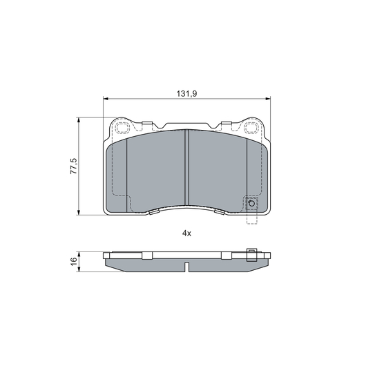 0 986 424 852 - Brake Pad Set, disc brake 