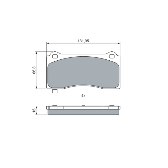 0 986 460 084 - Brake Pad Set, disc brake 