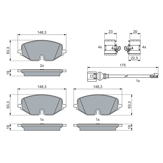 0 986 460 072 - Brake Pad Set, disc brake 