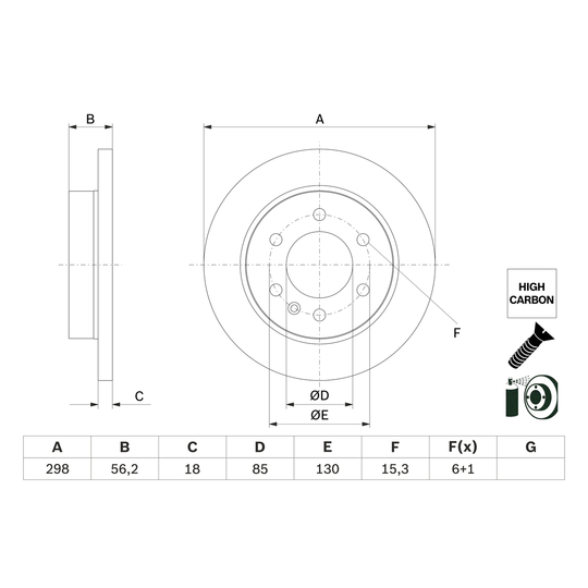 0 986 479 H07 - Brake Disc 