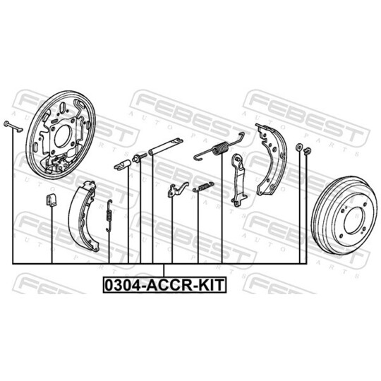 0304-ACCR-KIT - Accessory Kit, parking brake shoes 