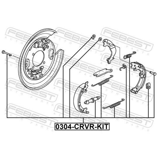 0304-CRVR-KIT - Tarvikesarja, seisontajarru 