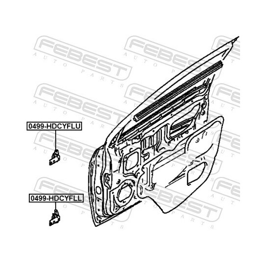 0499-HDCYFLL - Ukse hinge 