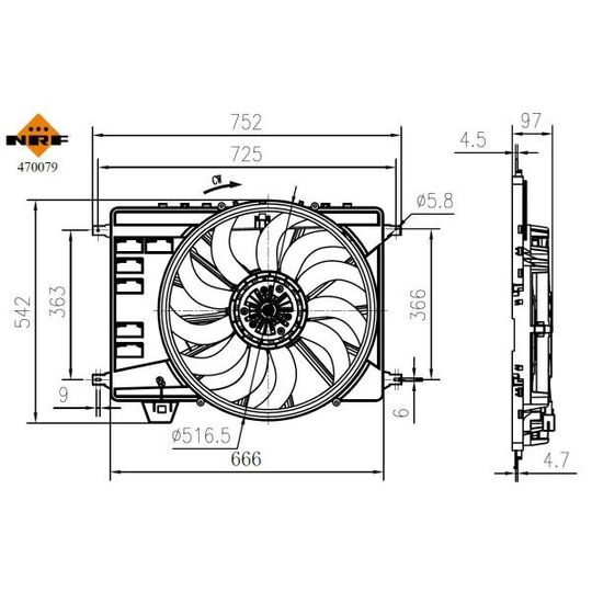 470079 - Ventilaator, mootorijahutus 