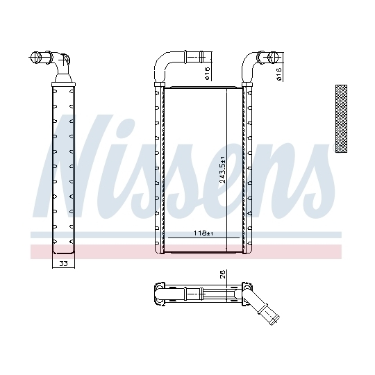 707241 - Heat Exchanger, interior heating 