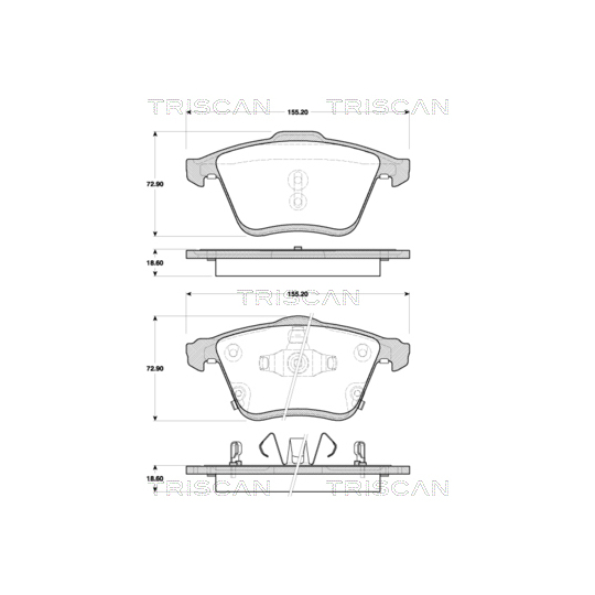 8110 50027 - Piduriklotsi komplekt, ketaspidur 