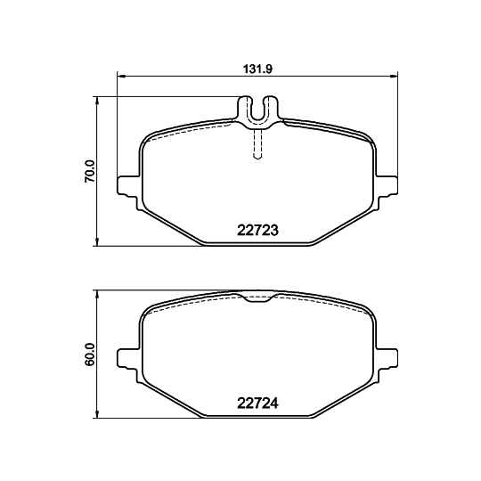 MDB3459 - Brake Pad Set, disc brake 