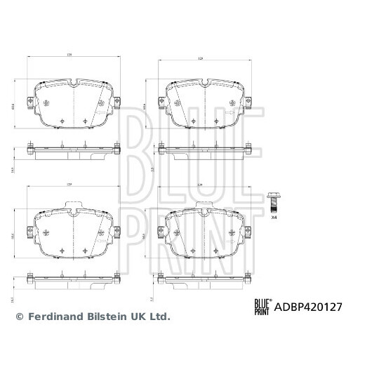 ADBP420127 - Brake Pad Set, disc brake 