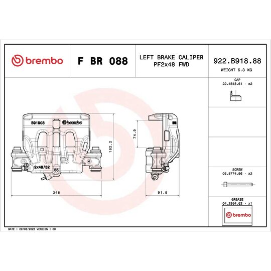 F BR 088 - Brake Caliper 