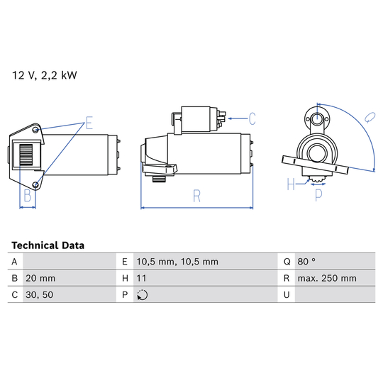 0 986 027 320 - Startmotor 