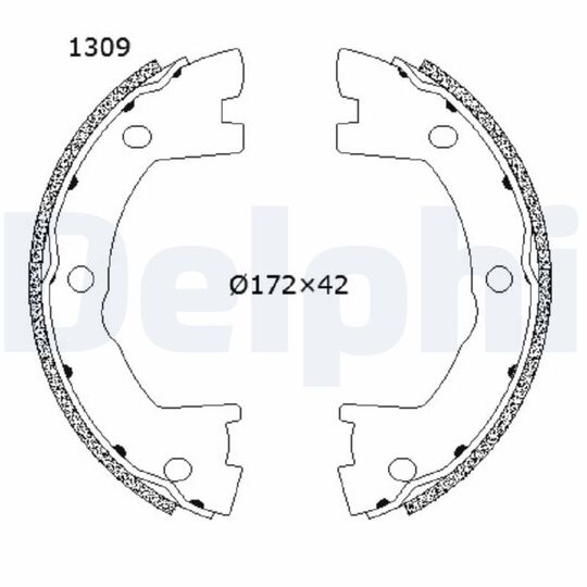 LS2203 - Brake Shoe Set 