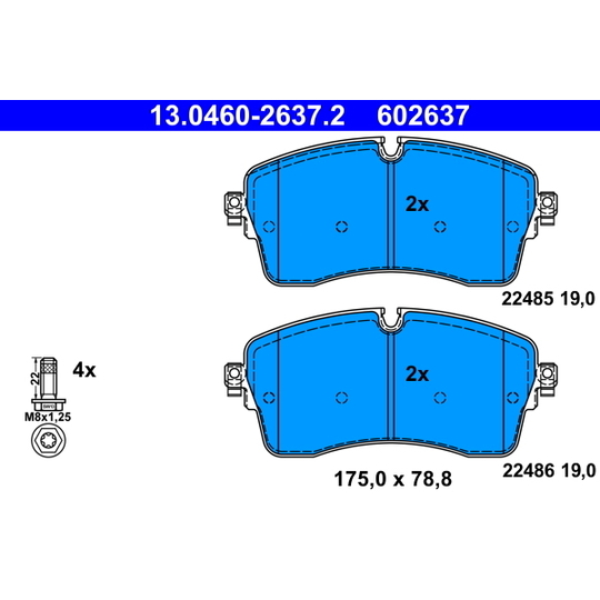 13.0460-2637.2 - Brake Pad Set, disc brake 