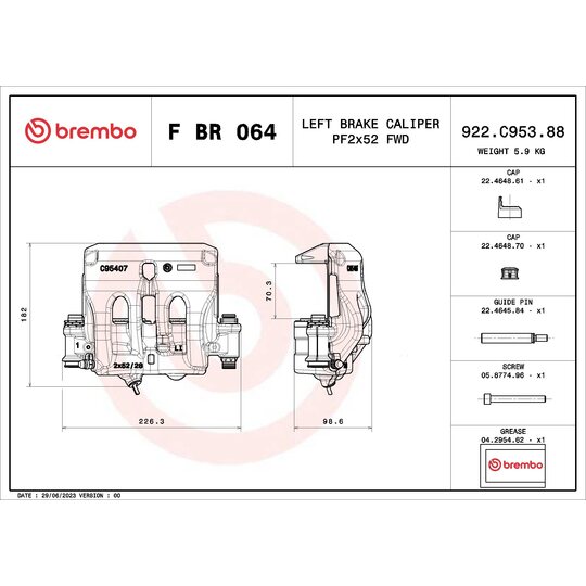 F BR 064 - Brake Caliper 