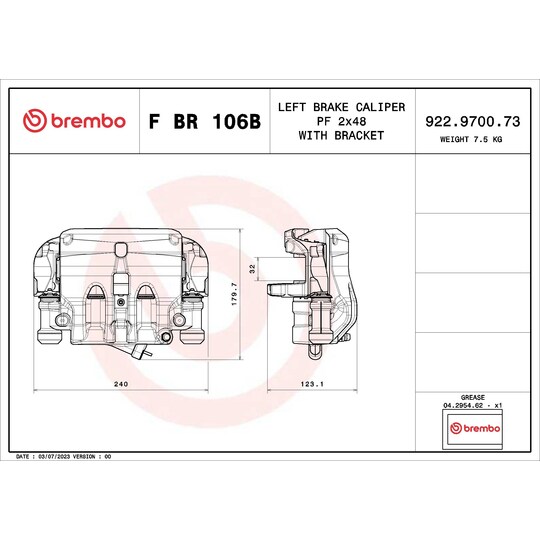 F BR 106B - Brake Caliper 