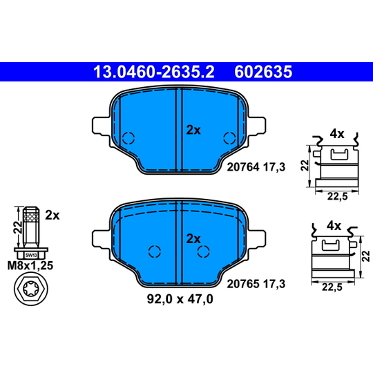 13.0460-2635.2 - Brake Pad Set, disc brake 