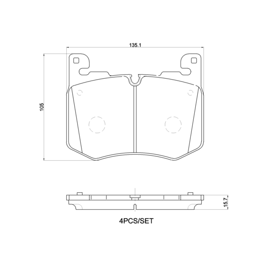 P 44 030 - Brake Pad Set, disc brake 