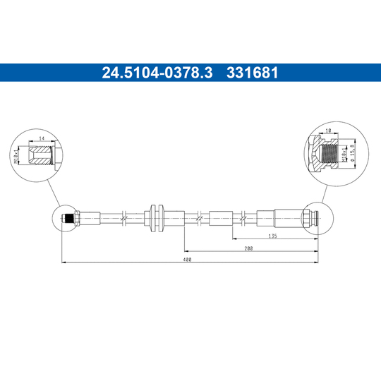 24.5104-0378.3 - Brake Hose 