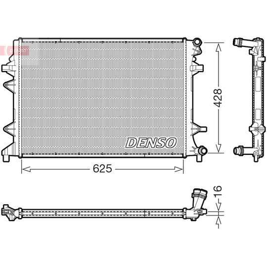 DRM32054 - Radiaator, mootorijahutus 