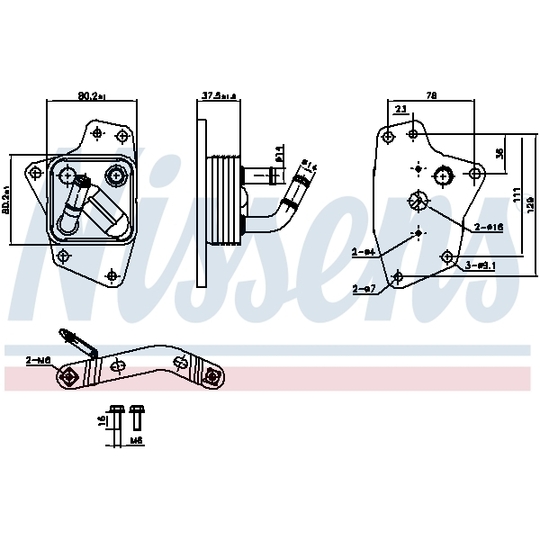 91444 - Oljekylare, motor 