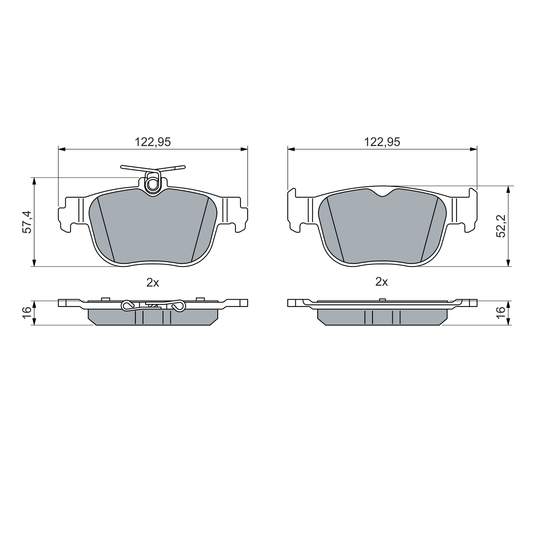 0 986 460 083 - Brake Pad Set, disc brake 