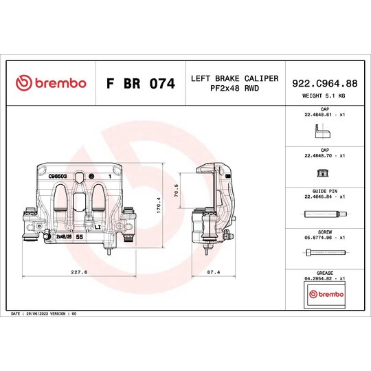 F BR 074 - Brake Caliper 