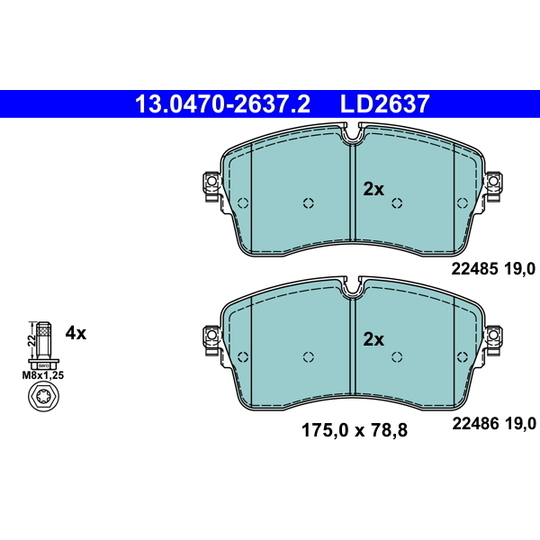 13.0470-2637.2 - Brake Pad Set, disc brake 