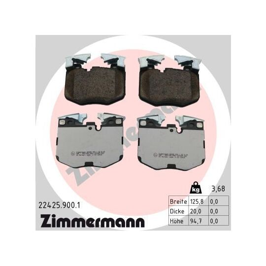 22425.900.1 - Brake Pad Set, disc brake 