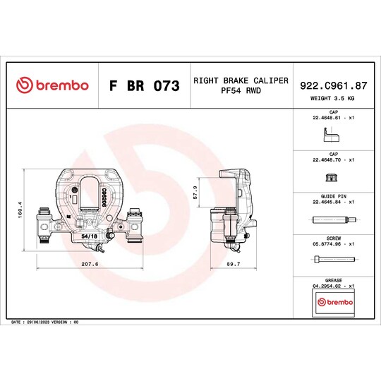 F BR 073 - Brake Caliper 