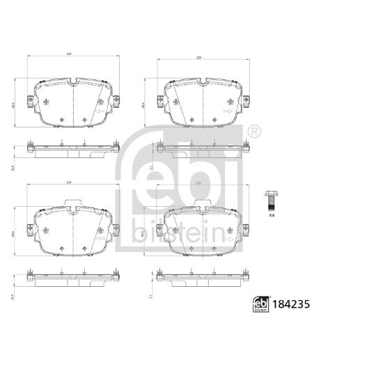 184235 - Brake Pad Set, disc brake 