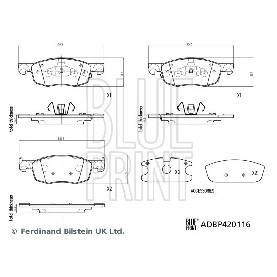 ADBP420116 - Brake Pad Set, disc brake 