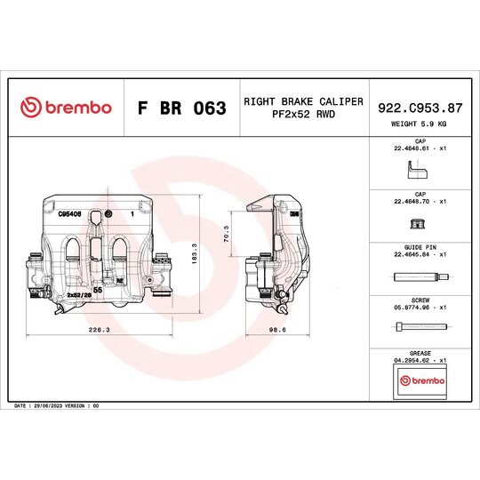 F BR 063 - Brake Caliper 