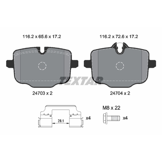 2470303 - Brake Pad Set, disc brake 