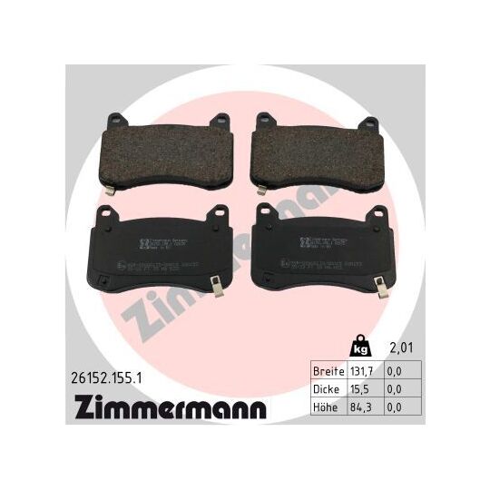 26152.155.1 - Brake Pad Set, disc brake 