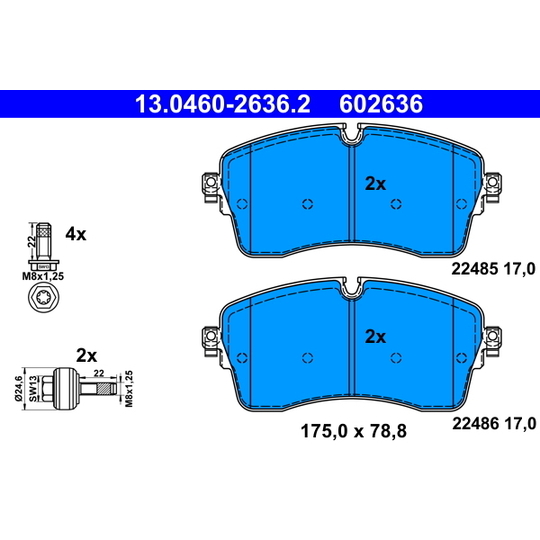 13.0460-2636.2 - Brake Pad Set, disc brake 