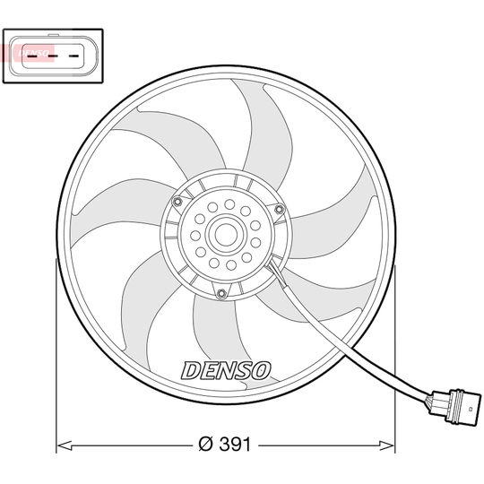 DER32014 - Ventilaator, mootorijahutus 