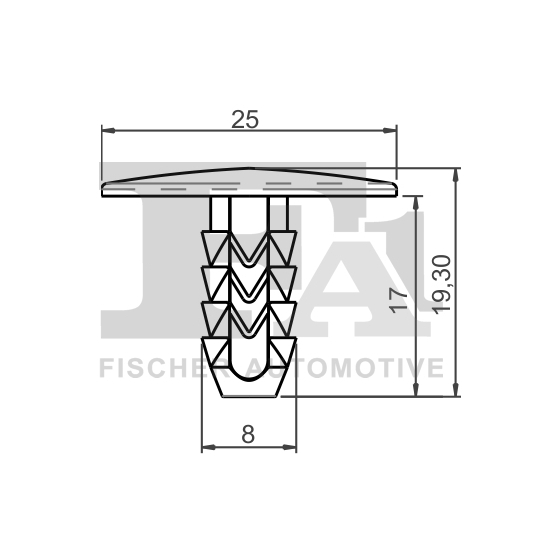 33-10021.25 - Clip, trim/protection strip 