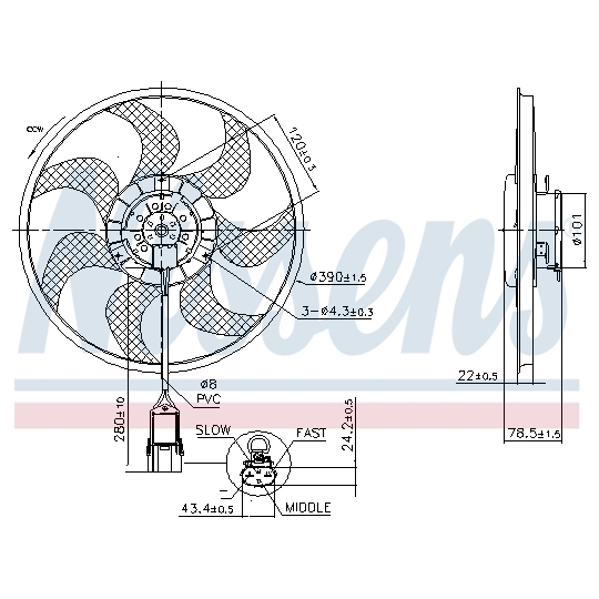 850070 - Ventilaator, mootorijahutus 