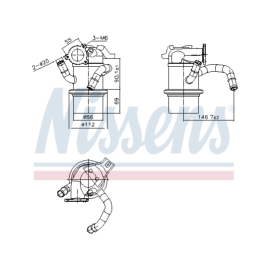 989422 - Cooler, exhaust gas recirculation 